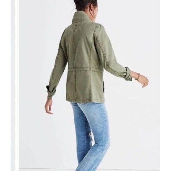 MADEWELL Fleet Utility Military Desert Olive Green Womens Jacket XS - Picture 2 of 11